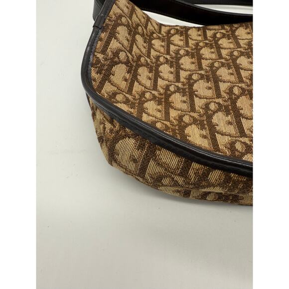 Christian Dior Monogram Trotter Flap Bag with Brown Trim*BEAUTIFUL CONDITION - Picture 12 of 14